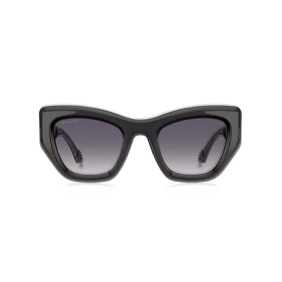 New! ETRO ETRO0017/S KB79O Black Cat-Eye Sunglasses, Authentic